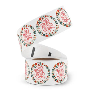 Sticker Label Rolls Enchanting Floral Thank you Design - Dipaliz - Labels & Tags