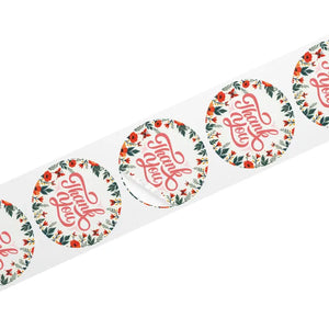 Sticker Label Rolls Enchanting Floral Thank you Design - Dipaliz - Labels & Tags