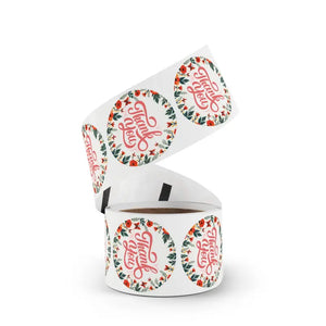 Sticker Label Rolls Enchanting Floral Thank you Design - Dipaliz - Labels & Tags
