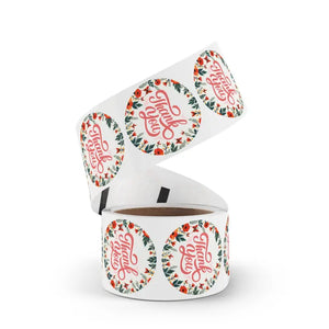 Sticker Label Rolls Enchanting Floral Thank you Design - Dipaliz - Labels & Tags
