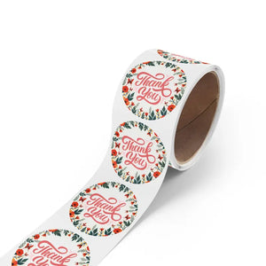 Sticker Label Rolls Enchanting Floral Thank you Design - Dipaliz - Labels & Tags