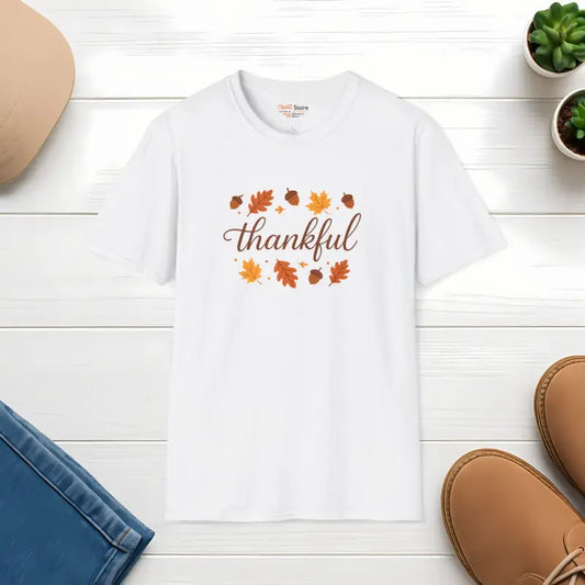 Thankful Autumn Tee - Cozy Fall Vibes | Dipaliz - White / s - T-shirts