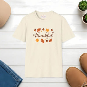 Thankful Autumn Tee Softstyle Cozy Fall Fashion Gift - Dipaliz - Natural / s - T-shirts