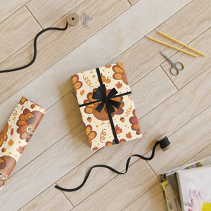 Wrapping Paper Folds Cleanly Cozy Fall Satin Finish - Dipaliz