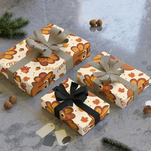 Wrapping Paper Folds Cleanly Cozy Fall Satin Finish - Dipaliz - 28’’ x 39’’