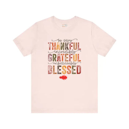 Embrace Thankful Vibes with our Cozy Jersey Short Sleeve Tee - Soft Pink / s T-shirt