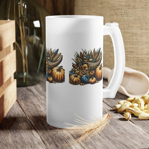 Stylish Frosted Glass Beer Mug Holiday Cheers 16oz - Dipaliz - Glasses