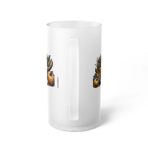 Stylish Frosted Glass Beer Mug Holiday Cheers 16oz - Dipaliz - Glasses
