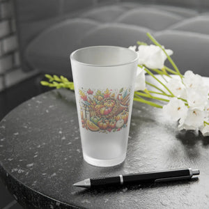 Festive Frosted Pint Glasses - Holiday 16oz Matte - Dipaliz - Beer