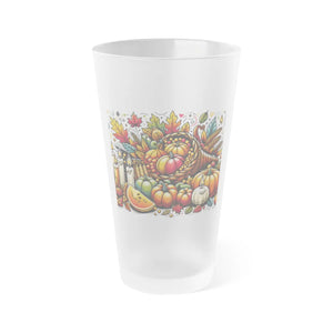 Festive Frosted Pint Glasses - Holiday 16oz Matte - Dipaliz - Beer