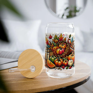 Sleek 16oz Bpa-free Sipper Glass - Bamboo Lid - Dipaliz - Tumblers