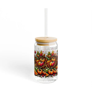 Sleek 16oz Bpa-free Sipper Glass - Bamboo Lid - Dipaliz - Tumblers