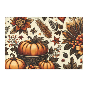 Chenille Pumpkin Rugs - Thanksgiving Home Decor - Dipaliz - 36’’ × 24’’