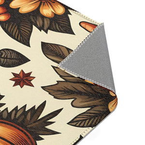 Chenille Pumpkin Rugs - Thanksgiving Home Decor - Dipaliz