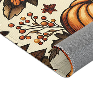 Chenille Pumpkin Rugs - Thanksgiving Home Decor - Dipaliz