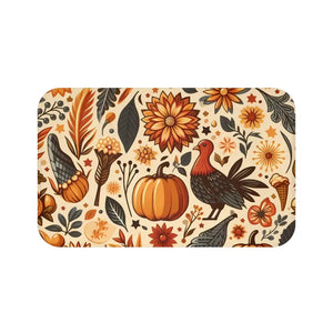 Turkey Bath Mat - Anti-slip Comfort Thanksgiving Design - Dipaliz - Mats & Rugs