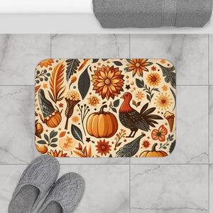 Turkey Bath Mat - Anti-slip Comfort Thanksgiving Design - Dipaliz - Mats & Rugs