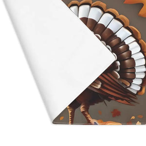 Cotton Placemat - Thanksgiving Turkey Autumn Leaves - Dipaliz - 18’’ × 14’’ - Placemats