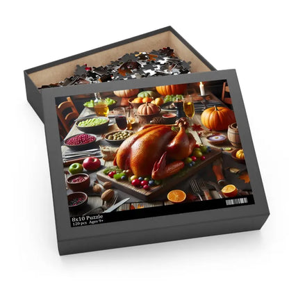 Thanksgiving Turkey Puzzle Box Challenge - 10’’ × 8’’ (120 Pcs)