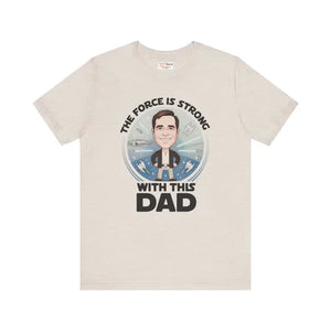 Funny Dad Shirt Star Wars Vibes Force Tee by Dipaliz - Heather Dust / Xs - T-shirts