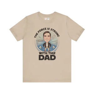 Funny Dad Shirt Star Wars Vibes Force Tee by Dipaliz - Tan / Xs - T-shirts