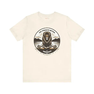 Yoga Unisex Jersey Cotton Tee - Bold Lion Energy - Dipaliz - T-shirts