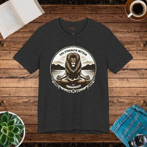 Yoga Unisex Jersey Cotton Tee - Bold Lion Energy - Dipaliz - T-shirts