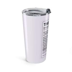 Therapist Nutrition Facts Tumbler 20oz | Funny Counselor Gift | Mental Health Travel Cup - Tumblers