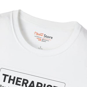 Therapist Nutrition Label T-shirt, Funny Gift Tee - T-shirts