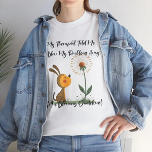 Relaxed Unisex Heavy Cotton Tee - Blow your Troubles - Dipaliz - T-shirts