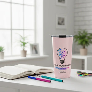 Think Outside the Neurotypical Personalized Tumbler 20oz | Custom Adhd Autism Awareness Gift Cup - Tumblers