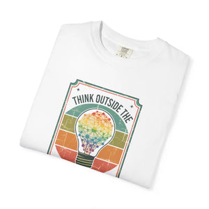 Think Outside the Neurotypical T-shirt, Autism Pride Lightbulb Graphic Tee - T-shirts - m