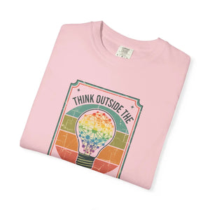 Think Outside the Neurotypical T-shirt, Autism Pride Lightbulb Graphic Tee - T-shirts - m