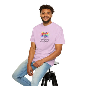 Think Outside the Neurotypical T-shirt, Rainbow Lightbulb Autism Awareness Tee - T-shirts - m