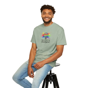 Think Outside the Neurotypical T-shirt, Rainbow Lightbulb Autism Awareness Tee - T-shirts - m