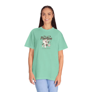Comfortable Think Positive Cotton Tee - Relaxed - Dipaliz - T-shirts