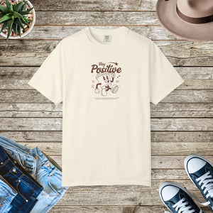 Comfortable Think Positive Cotton Tee - Relaxed - Dipaliz - T-shirts
