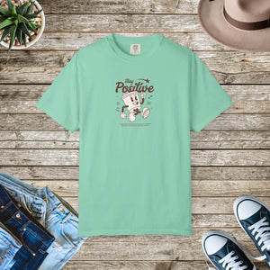 Comfortable Think Positive Cotton Tee - Relaxed - Dipaliz - T-shirts
