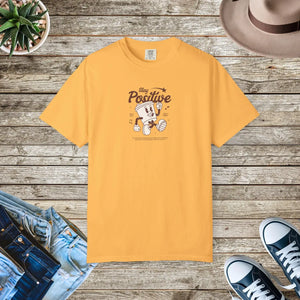 Comfortable Think Positive Cotton Tee - Relaxed - Dipaliz - T-shirts