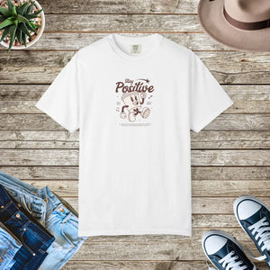 Comfortable Think Positive Cotton Tee - Relaxed - Dipaliz - T-shirts