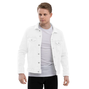 Printed Unisex Denim Jacket - Cotton Comfort - Dipaliz - Coats & Jackets