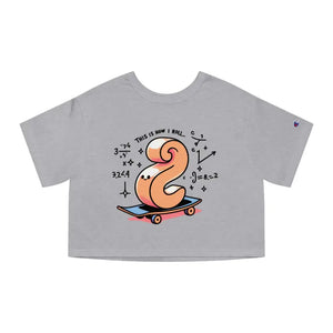 Premium Cute Skateboard Cropped T-shirt - Bold Comfort - Dipaliz - Oxford Grey / Xs - T-shirts