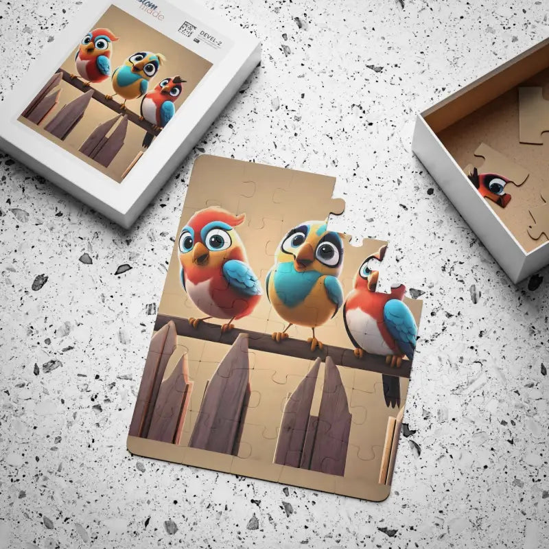 Three Cute Birds Jigsaw Puzzle: Chirp Into Endless Fun! - Puzzle