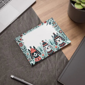 Three Dogs Wearing Hats Sticky Notes Creative White - Dipaliz - 8’’ x 6’’