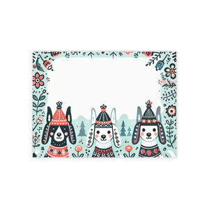 Three Dogs Wearing Hats Sticky Notes Creative White - Dipaliz - 4’’ x 3’’