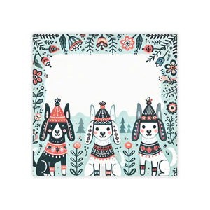 Three Dogs Wearing Hats Sticky Notes Creative White - Dipaliz - 3’’ x