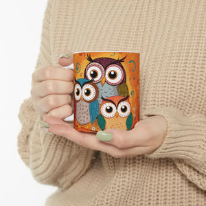 Mug - Three Owls Ceramic - Morning Ritual Drinkware - Dipaliz 11oz