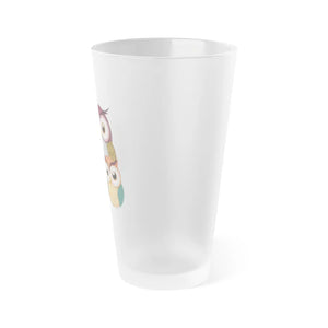 Cozy Three Owls Frosted Pint Glass - Matte Beer - Dipaliz - Glasses