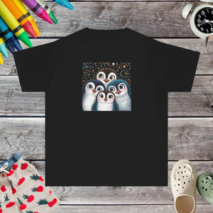 Cozy Three Penguins Tee - Kids Waddle Cotton Shirt - Dipaliz - T-shirts