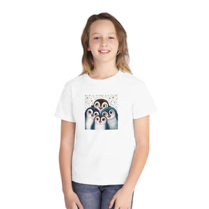 Cozy Three Penguins Tee - Kids Waddle Cotton Shirt - Dipaliz - T-shirts